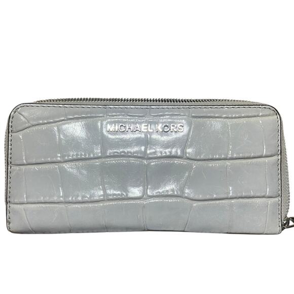 Michael Kors Jet Set Travel crocodile-embossed leather wallet - Picture 1 of 5